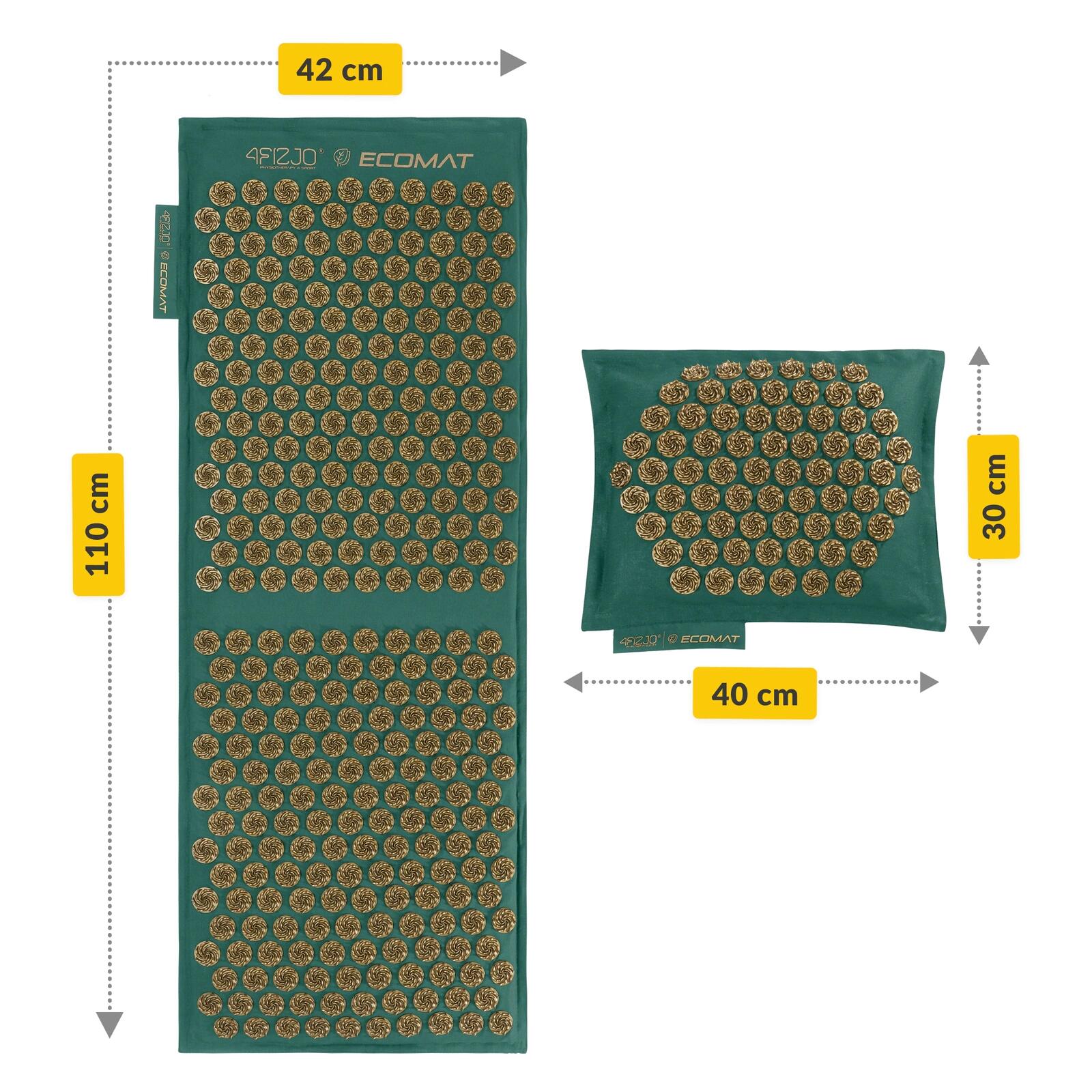Große ECO AKUPRESSUR-MATTE mit Kissen 110 x 42 cm 4FIZJO 5/7
