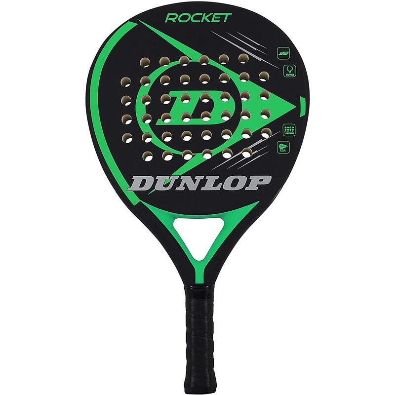 Racchetta Da Padel Dunlop Rocket Ultra - Carbonio, Bilanciamento Medio, 360g (Nero/Arancione)