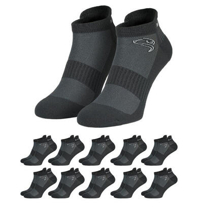 Sport Sneaker Socken | 10 Paar | Damen und Herren | Anthrazit