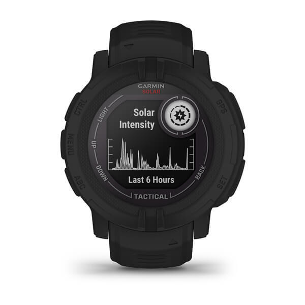 Dorosły bieganie zegarek Garmin Instinct 2 Solar Tactical Edition, Czarny