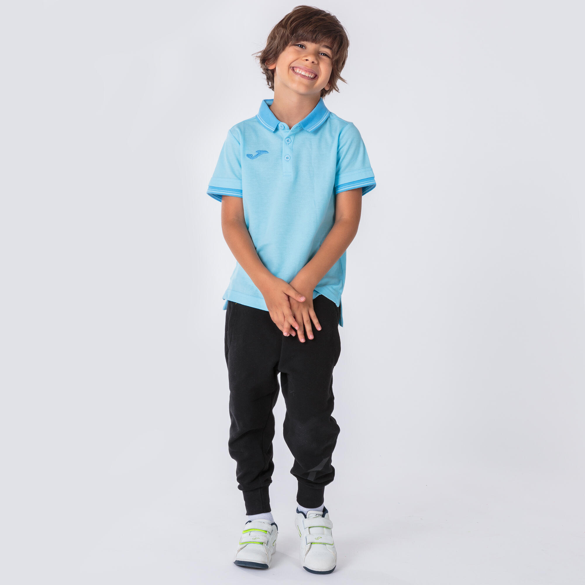 Pólo M/c Criança Joma Bali II Azul-Celeste 4/5