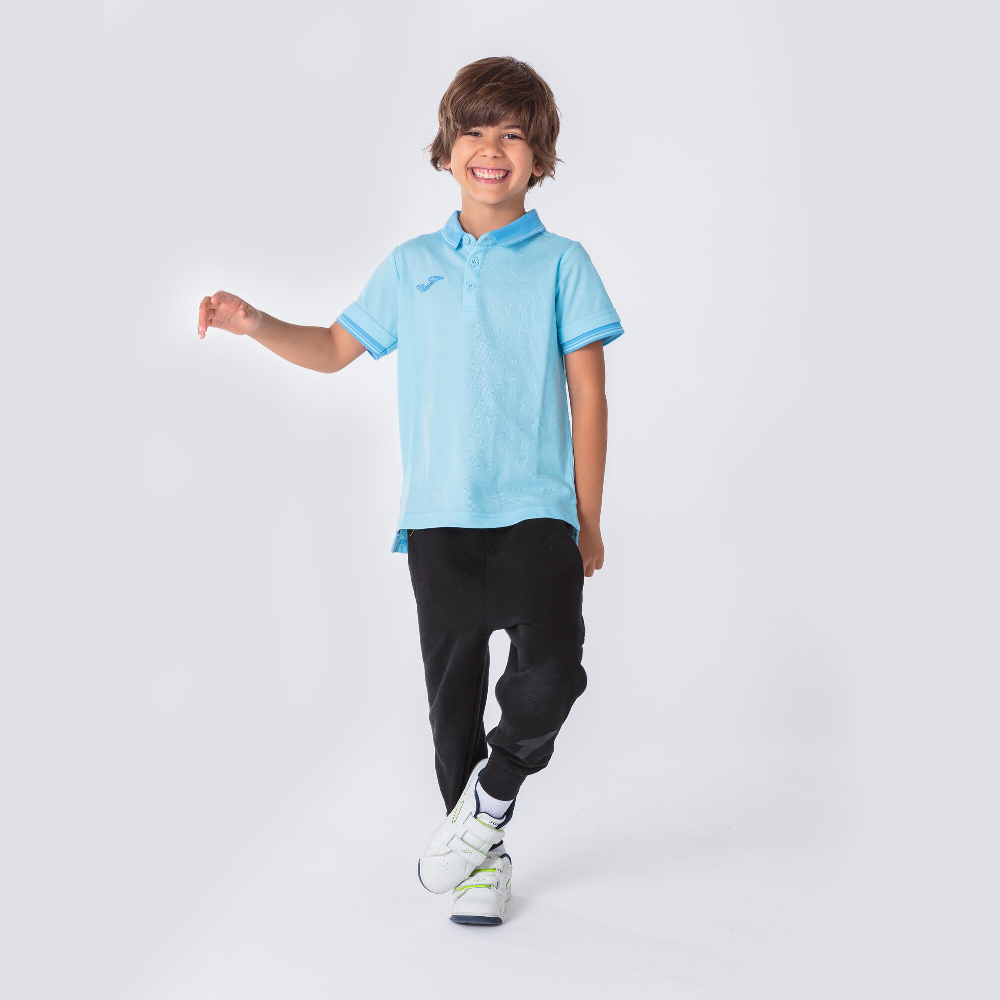 Pólo M/c Criança Joma Bali II Azul-Celeste 3/5