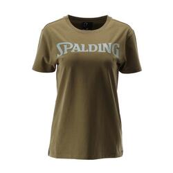TEE-SHIRT LOGO FEMME DE BASKET khaki-light green Spalding