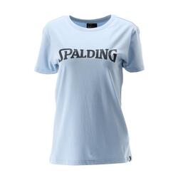 TEE-SHIRT LOGO FEMME DE BASKET light blue-navy Spalding