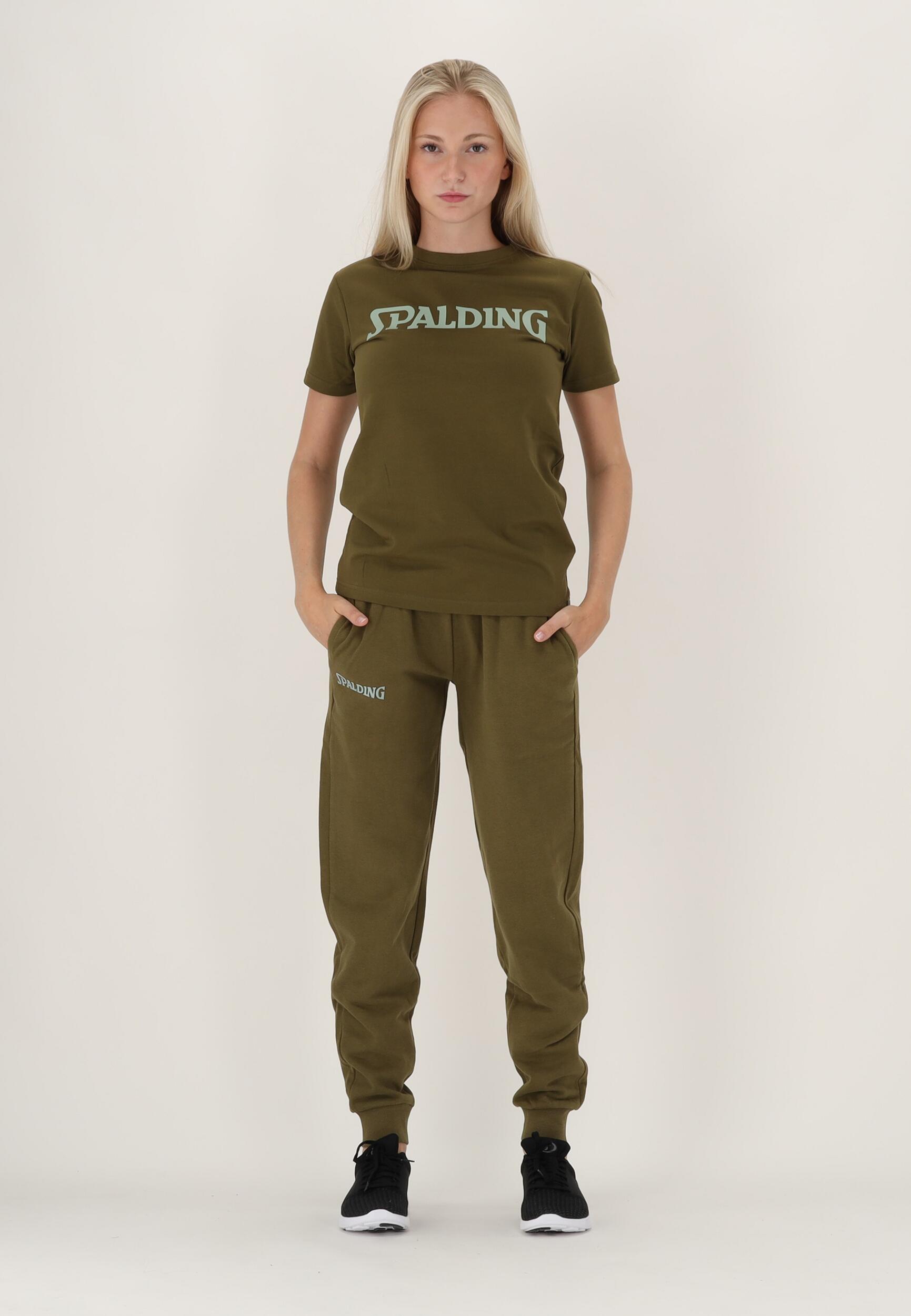 TEE-SHIRT LOGO FEMME DE BASKET khaki-light green Spalding 5/5