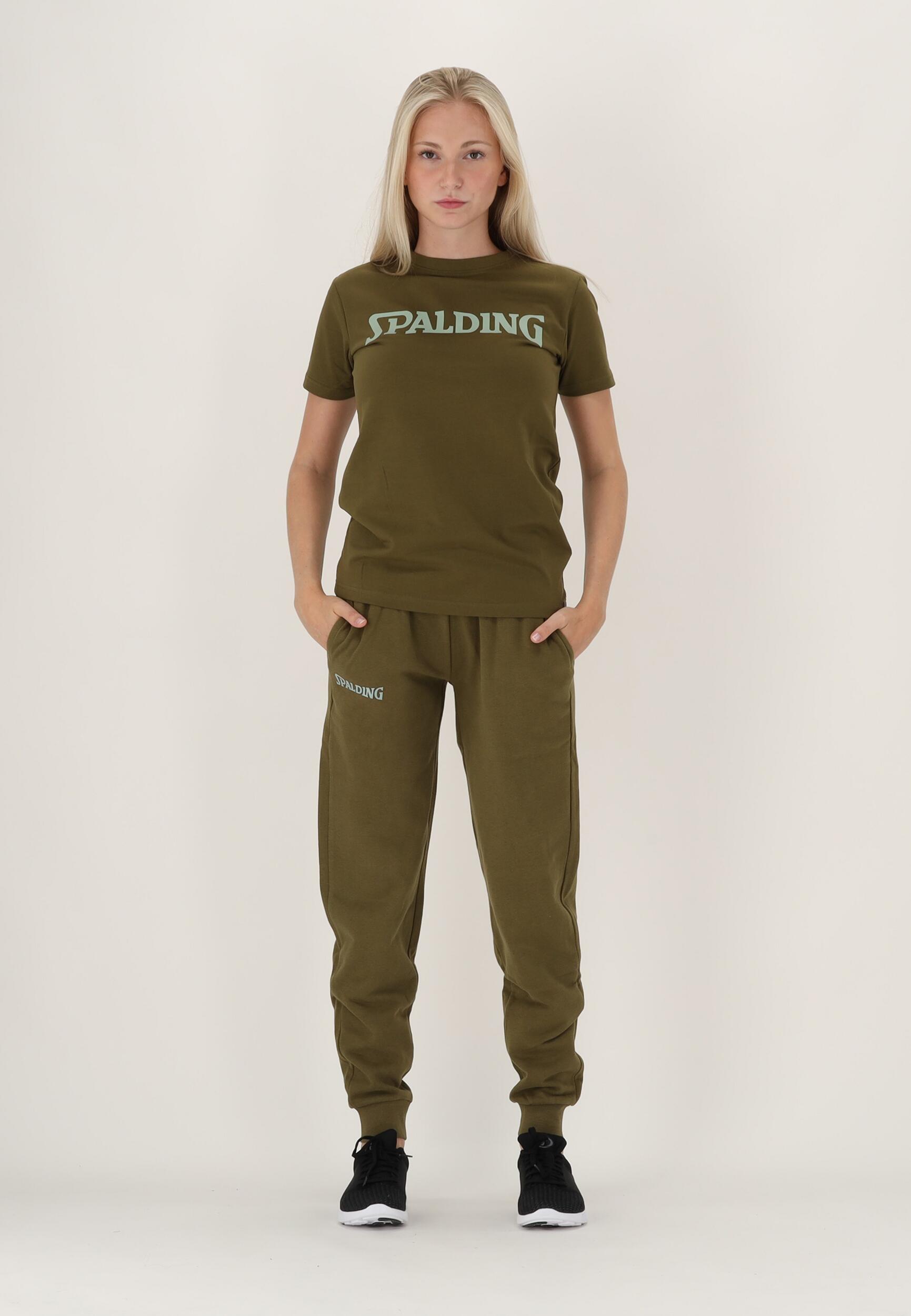 PANTALON DE JOGGING FEMME DE BASKET khaki-light green Spalding 4/5