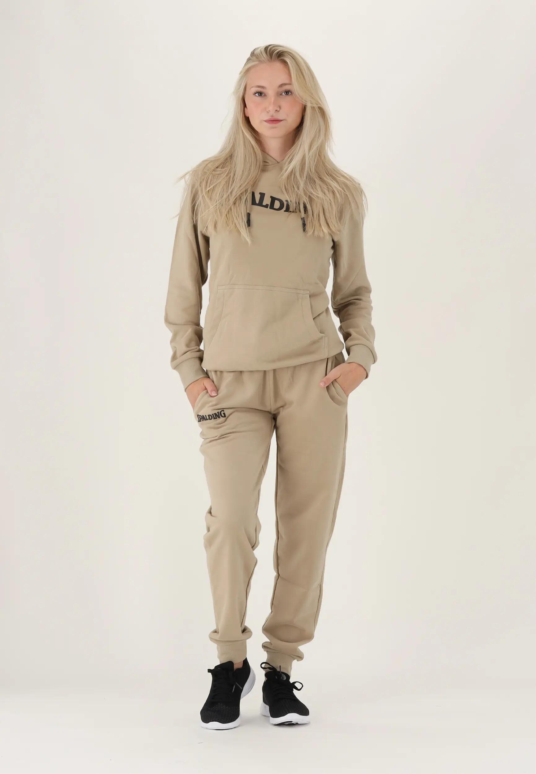 HOODIE FEMME DE BASKET beige-black Spalding 4/5