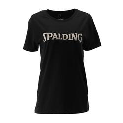 TEE-SHIRT LOGO FEMME DE BASKET black-beige Spalding