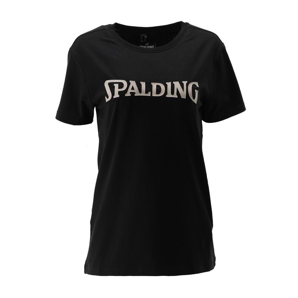 Spalding - Tee-shirt Logo Femme De Basket Black-beige Spalding - T-shirt Manches Courtes - Noir - 38 S - Decathlon