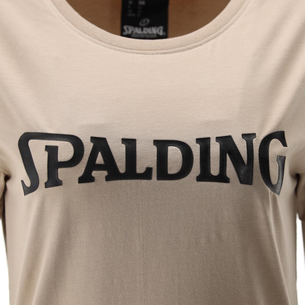 TEE-SHIRT LOGO FEMME DE BASKET beige-black Spalding 2/5
