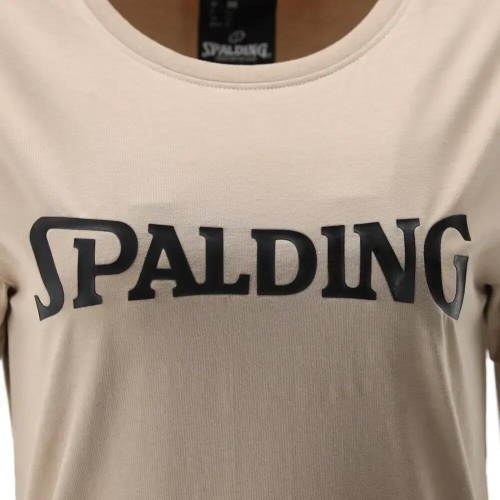 TEE-SHIRT LOGO FEMME DE BASKET beige-black Spalding 2/5