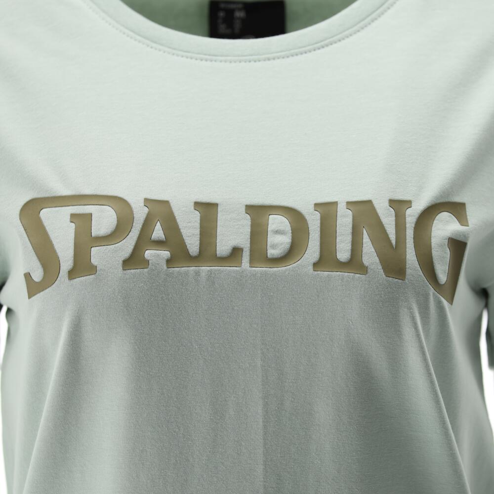 TEE-SHIRT LOGO FEMME DE BASKET light green-khaki Spalding 2/5