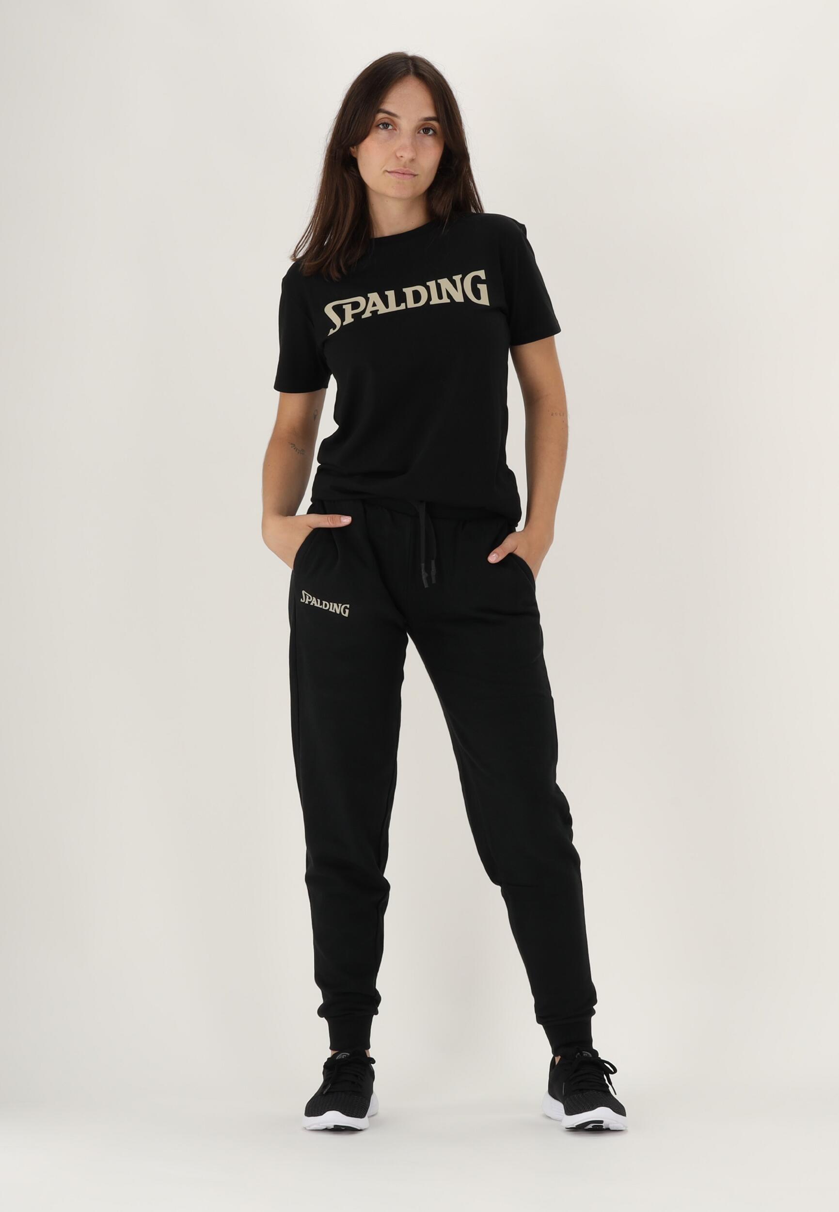 TEE-SHIRT LOGO FEMME DE BASKET black-beige Spalding 4/5