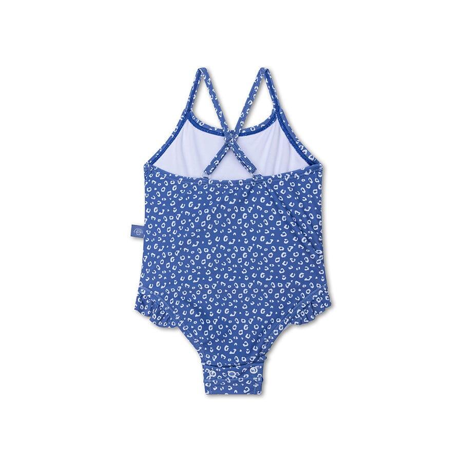 Swim Essentials Costume intero bambina per bambine - Blu - Leopard - 62/68 3/4
