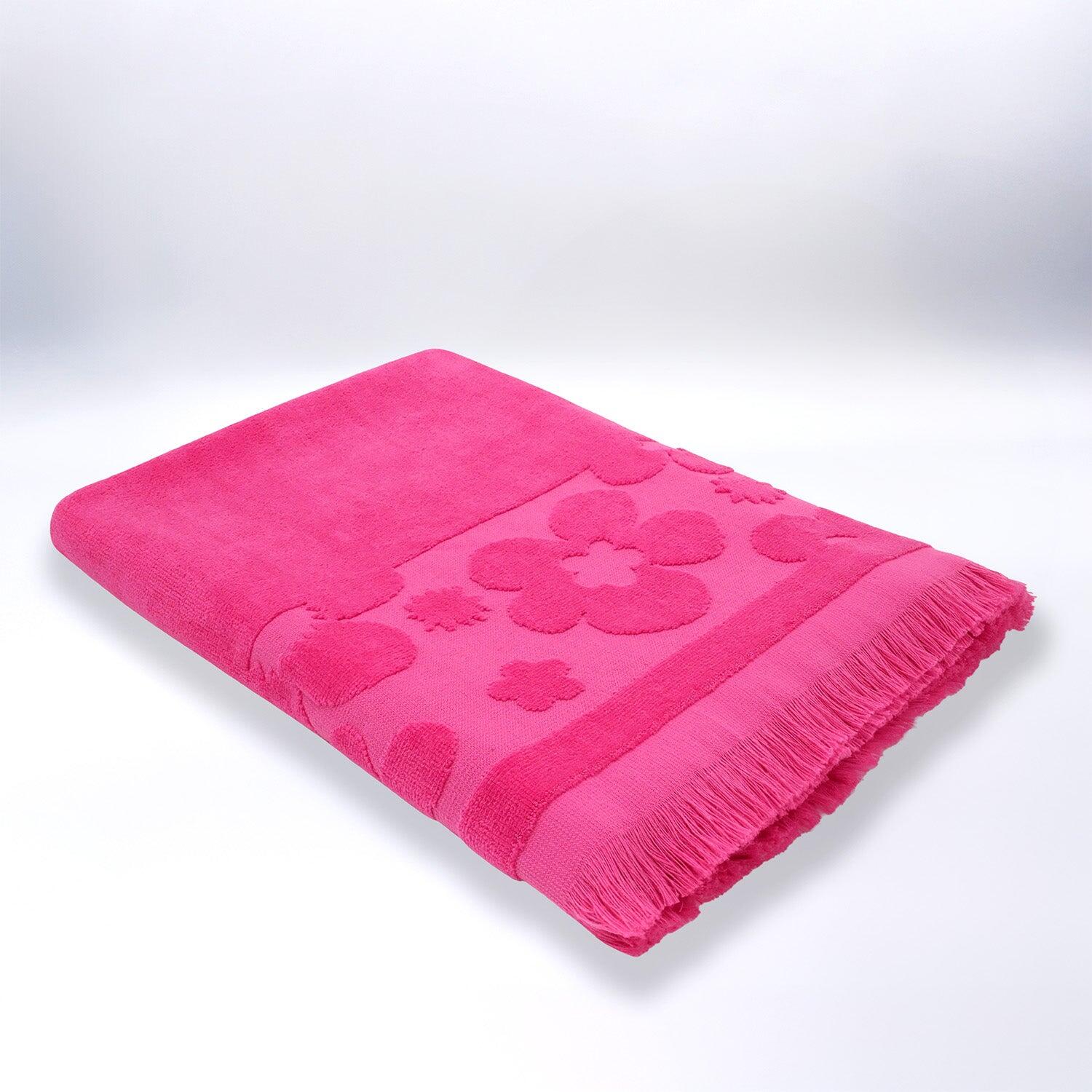 Serviette de plage éponge velours Jacquard ciselée - Kervel - 90x170cm - 340g/m² 2/3