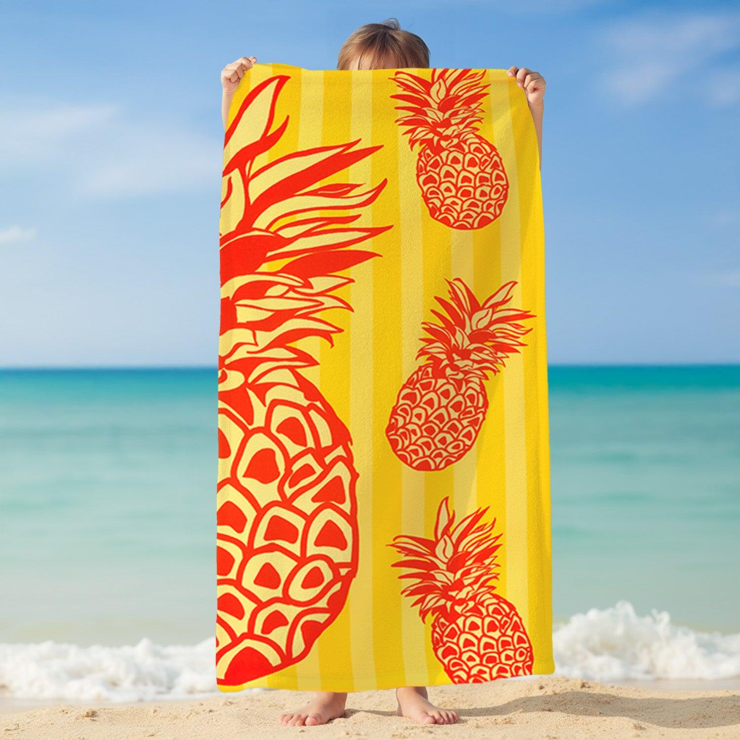 Microvezel strandlaken - Pop-Ananas - 75x150cm - 220g/m² 2/4