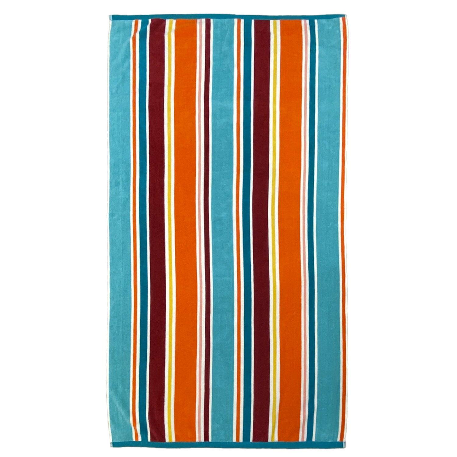 Strandlaken Badstof Velours Jacquard Meerkleurig 90x170 400g/m² - Socoa 1/3