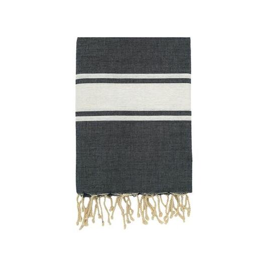 Fouta plate traditionnelle - Kozo Bleu Marine - 100x200cm - 190g/m²