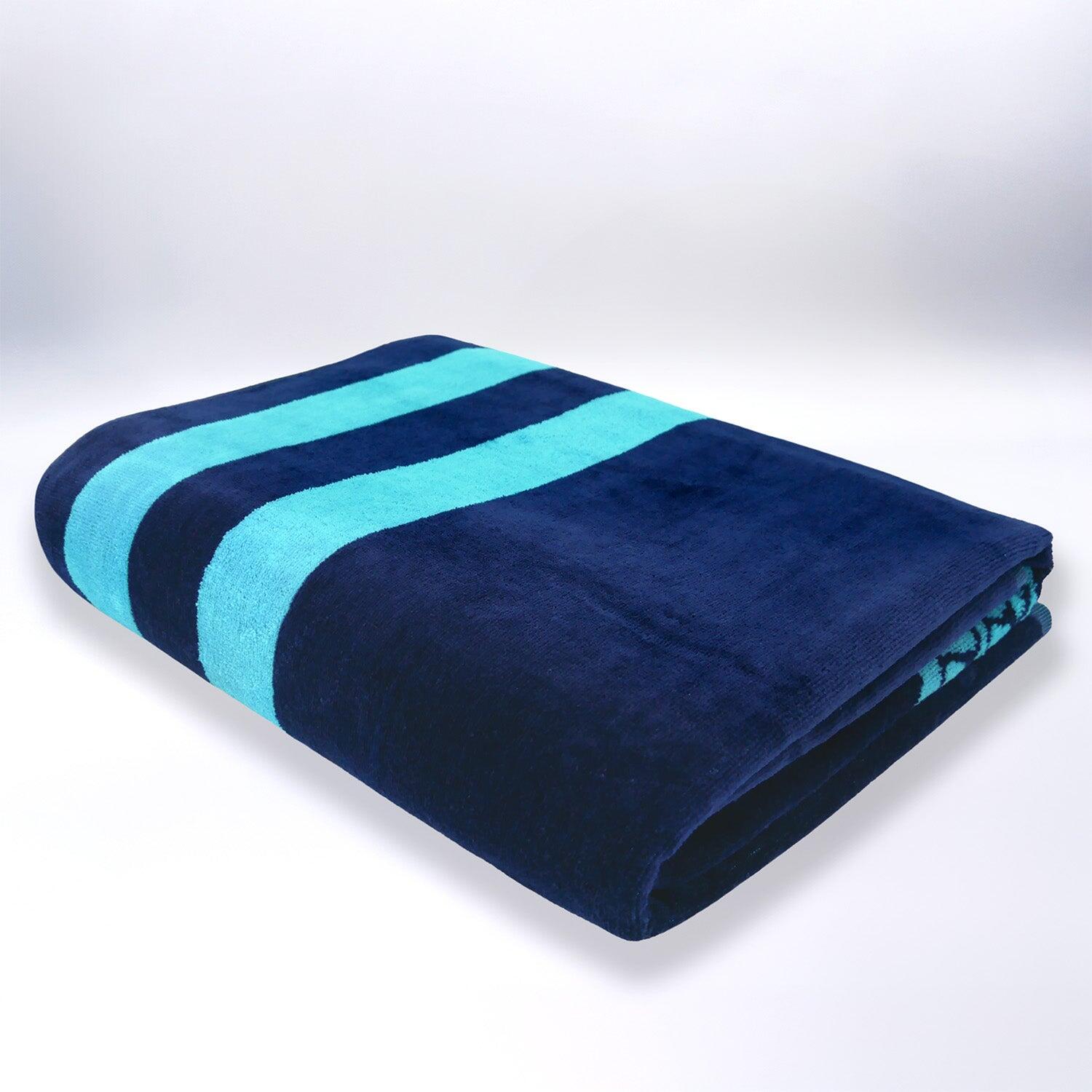 Serviette de plage XL éponge velours Jacquard - Paxos - 140x180cm - 400g/m² 3/4