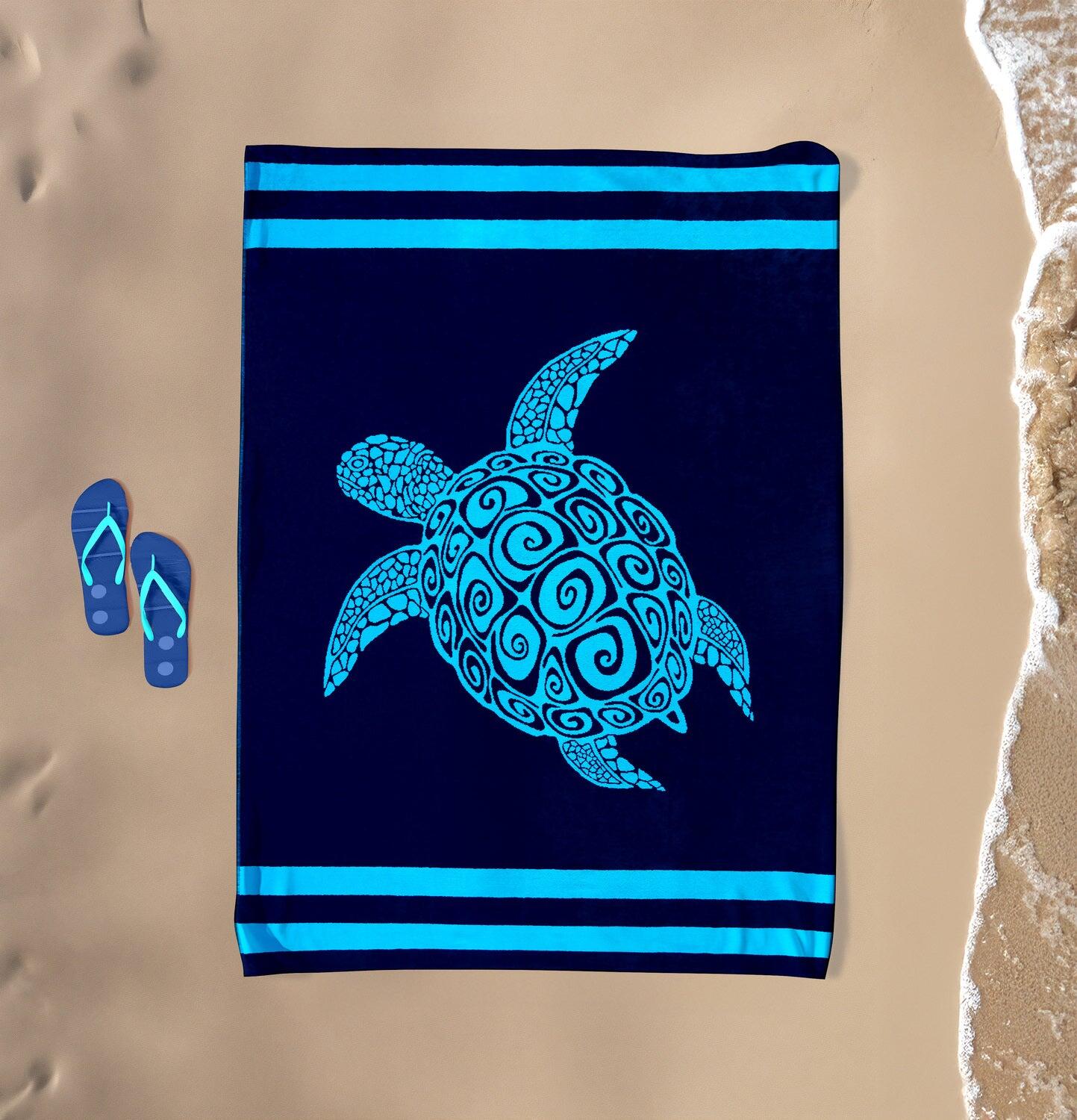 Serviette de plage XL éponge velours Jacquard - Paxos - 140x180cm - 400g/m² 2/4