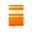 Fouta doublée éponge Orange 90x170 340g/m² - Caraibes Mandarine
