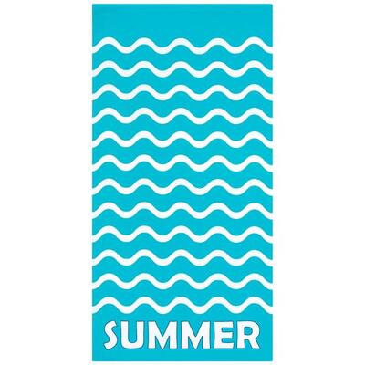 Telo da spiaggia Microfibra Blu 75x150 220g/m² - Vague-Pop