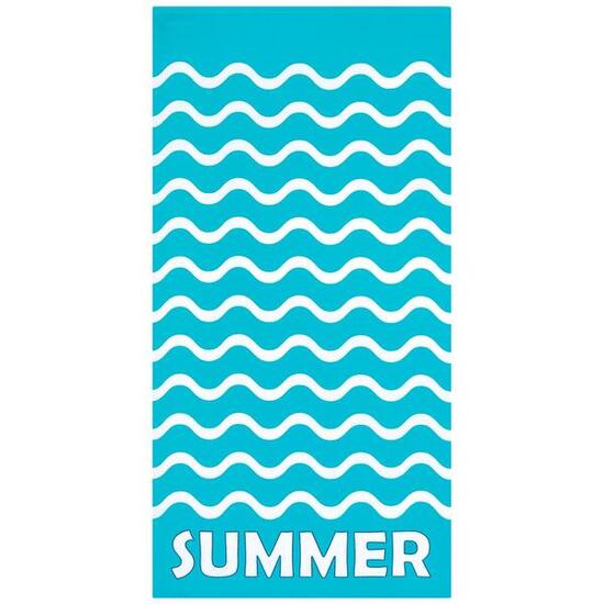 Telo da spiaggia Microfibra Blu 75x150 220g/m² - Vague-Pop