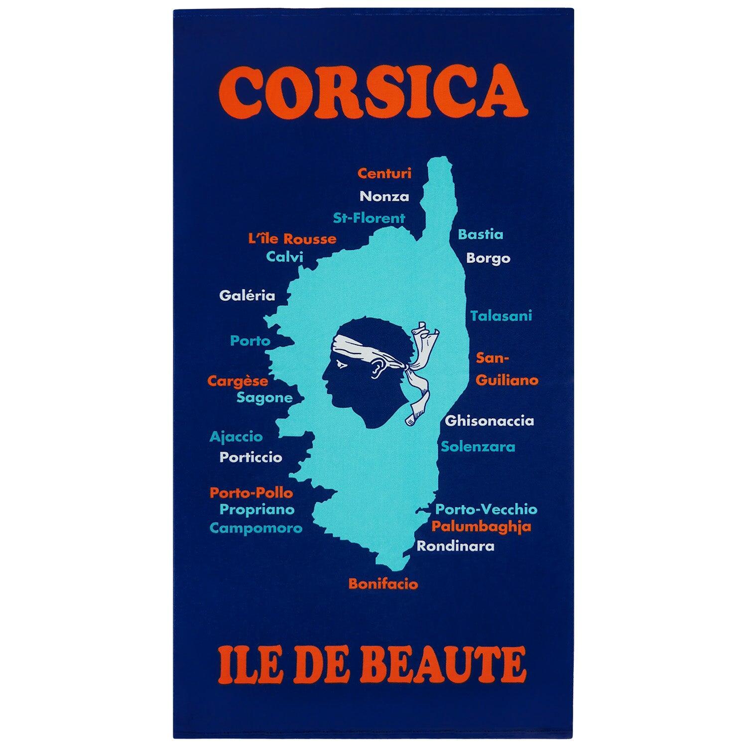 Le Comptoir De La Plage - Serviette De Plage Microfibre Bleu 90x170 250g/m² - Insula - Serviette - Bleu - 42 M/l - Decathlon