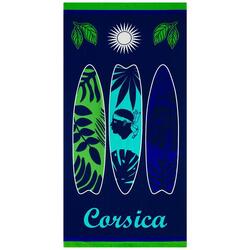 Serviette de plage enfant microfibre Bleu 70x140 250g/m² - Algajola