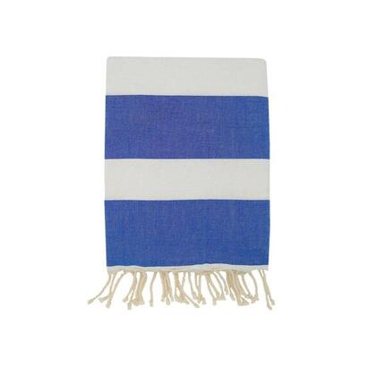 Fouta plate traditionnelle Bleu 100x200 190g/m² - Transat Royal