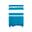 Fouta doublée éponge Bleu 90x170 340g/m² - Caraibes Bleu