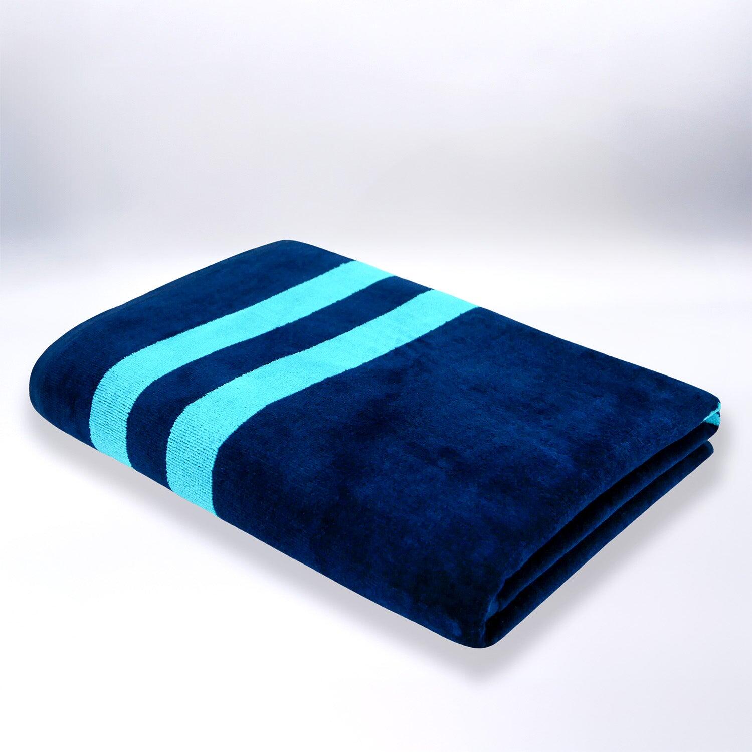 Serviette de plage éponge velours Jacquard - Nonza - 90x170cm - 400g/m² 3/4