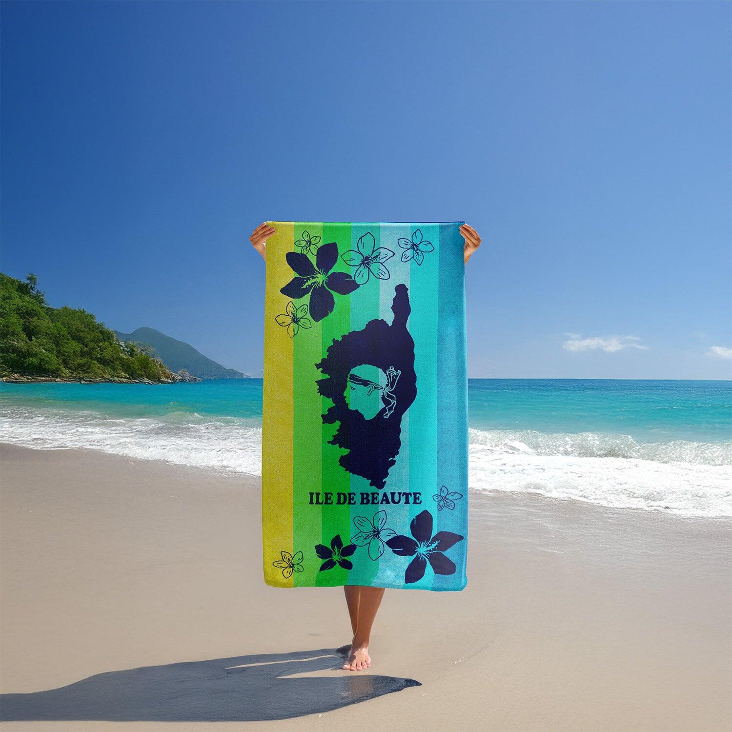 Telo mare in spugna velour Jacquard - Ibisco - 90x170 cm - 400 g/m² 2/4