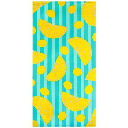 Serviette de plage microfibre - Pop-Citron - 75x150cm - 220g/m²