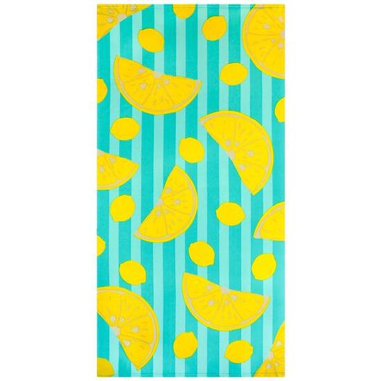 Serviette de plage microfibre - Pop-Citron - 75x150cm - 220g/m²