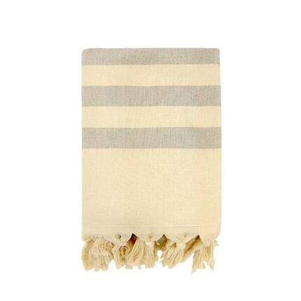 Fouta doublée éponge Marron 90x160 340g/m² - Fidji Cannelle