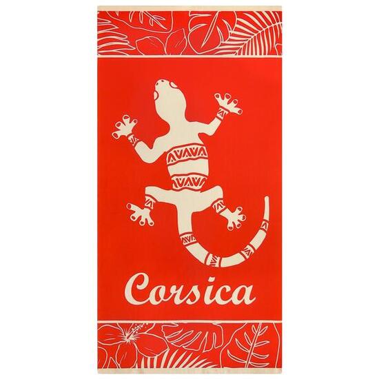 Serviette de plage enfant microfibre Orange 70x140 250g/m² - Tuara