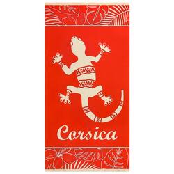 Serviette de plage enfant microfibre Orange 70x140 250g/m² - Tuara