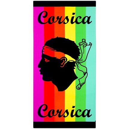 Serviette de plage enfant microfibre Multicolore 70x140 250g/m² - Fino