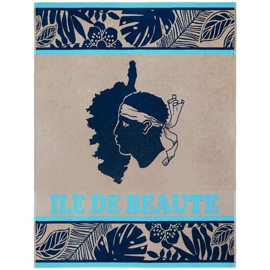 Telo da spiaggia XL Jacquard Vellutato Blu 140x180 400g/m² - Cap Corse