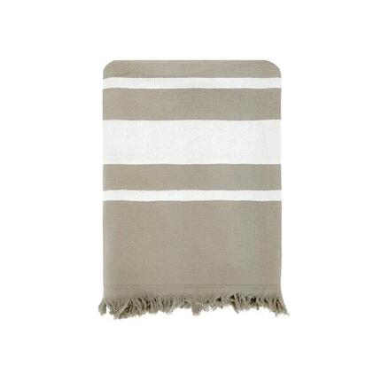 Fouta doublée éponge Vert 90x170 340g/m² - Caraibes Fougere