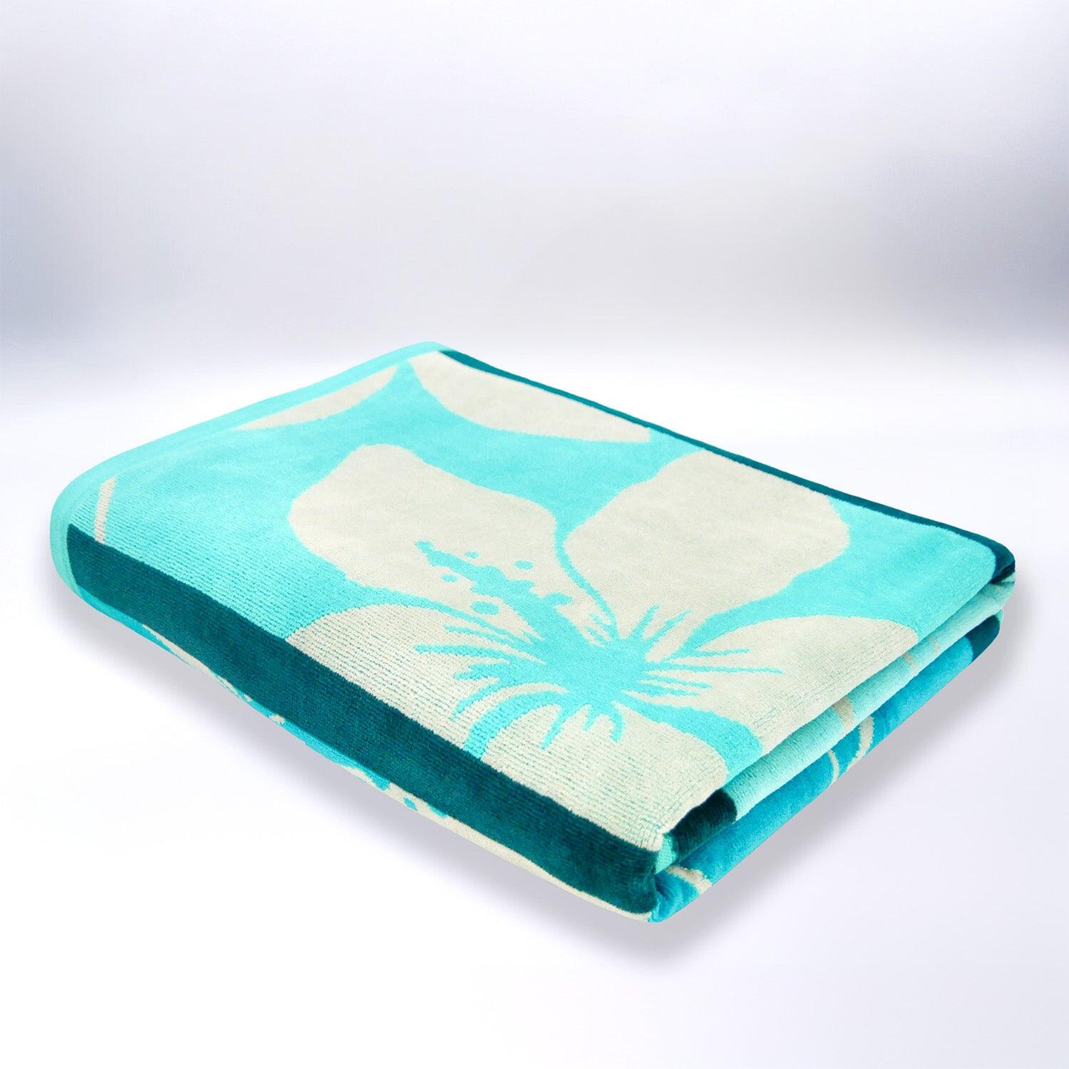 Telo mare in spugna velour Jacquard - Miyako - 90x170 cm - 400 g/m² 3/4