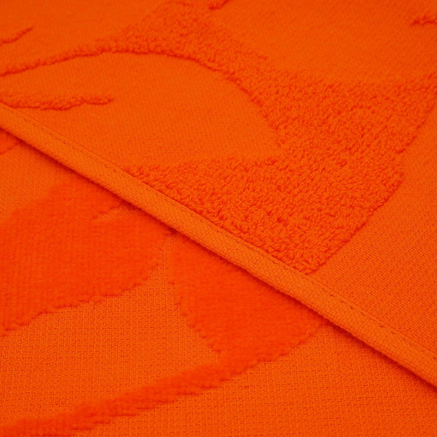 Strandlaken Badstof Velours Jacquard Oranje 90x170 340g/m² - Kerlaz 3/3