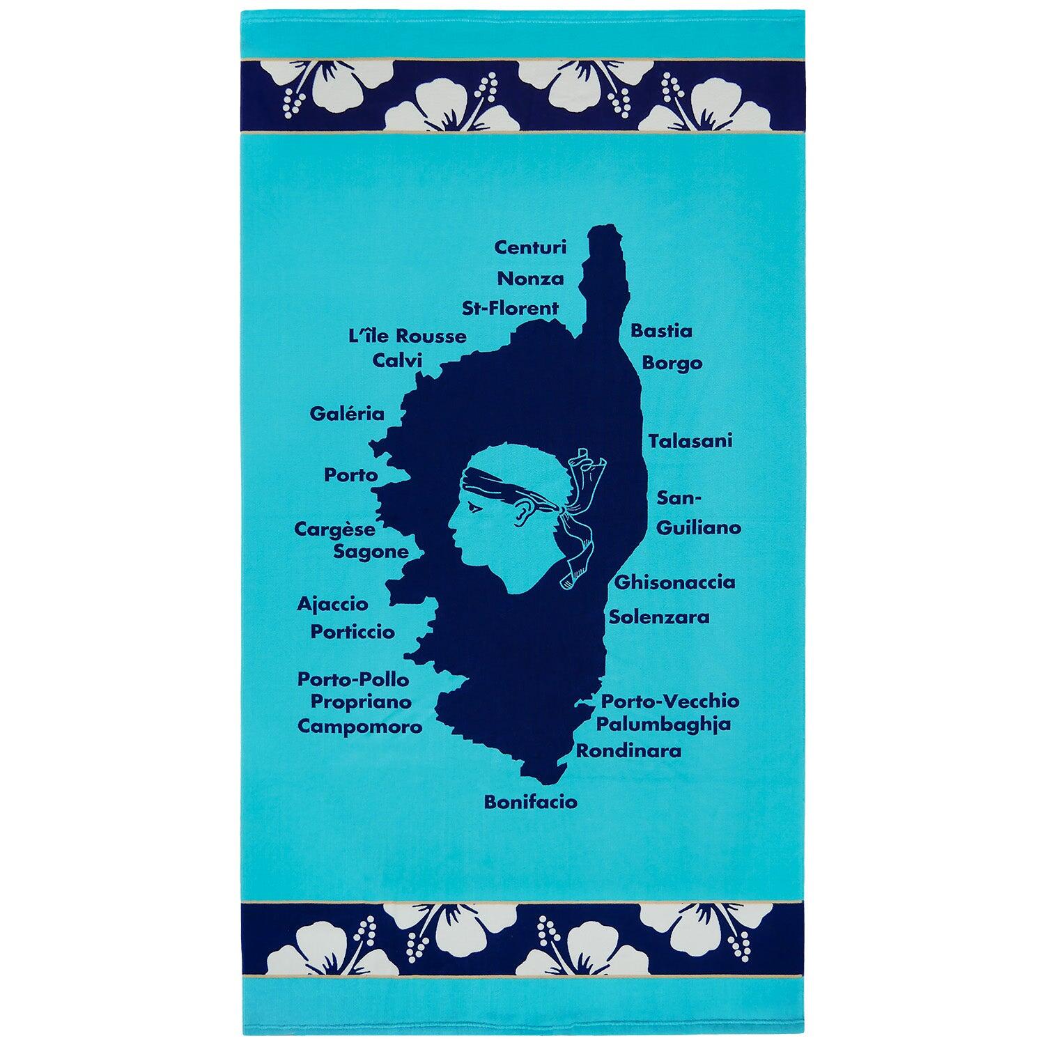 LE COMPTOIR DE LA PLAGE Strandlaken Microvezel Blauw 90x170 250g/m² - Olzo