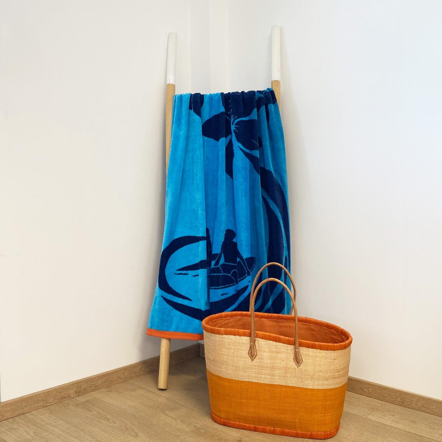 Serviette de plage éponge velours Jacquard - Coolsurf - 90x170cm - 400g/m² 2/3