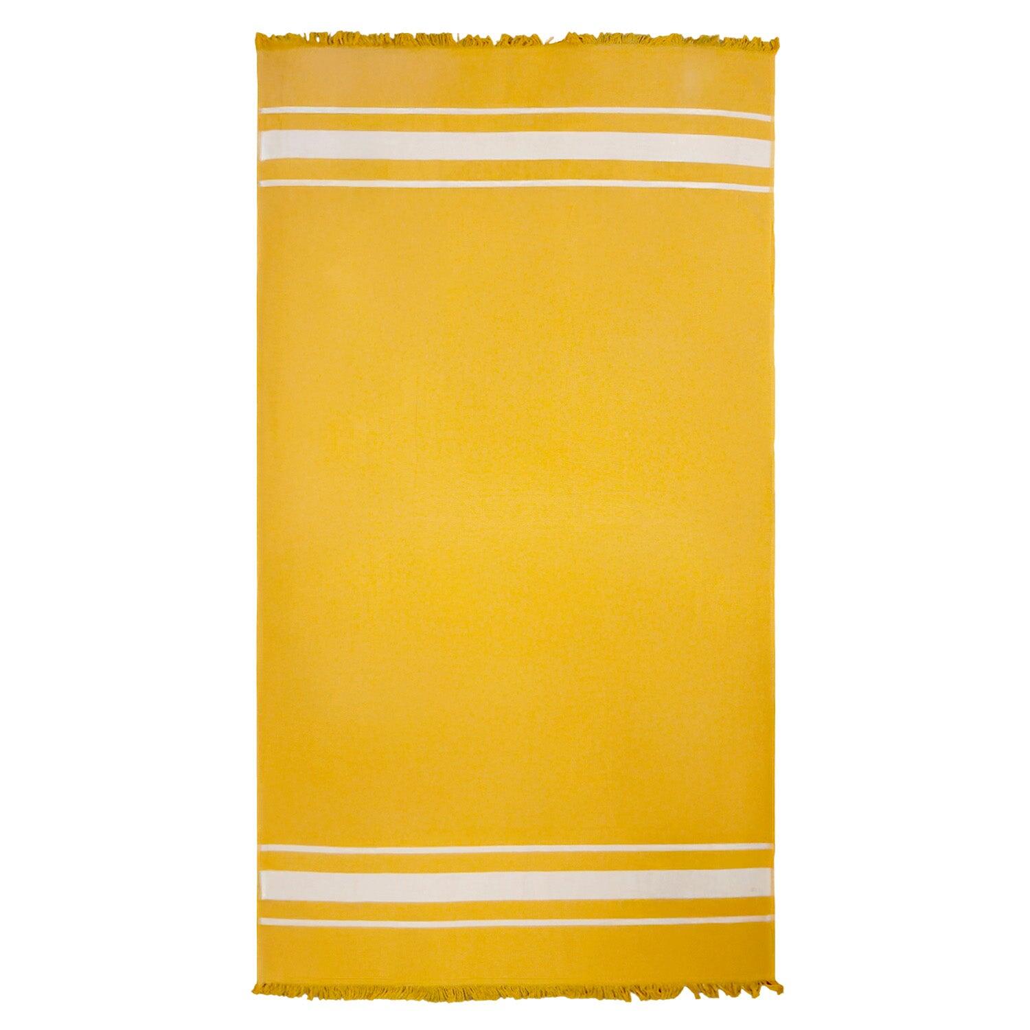 Fouta foderata in spugna - Caraibi Girasole - 90x170 cm - 340 g/m² 3/4