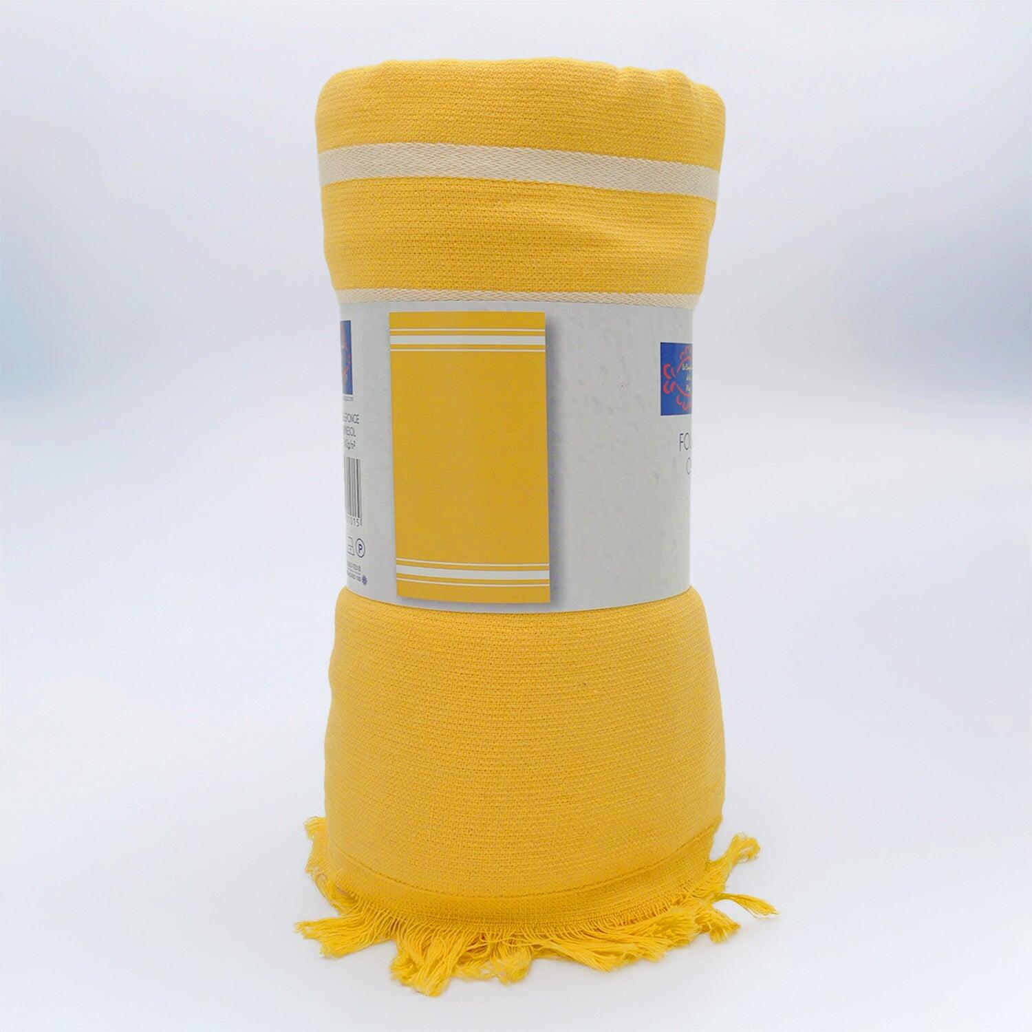 Fouta foderata in spugna - Caraibi Girasole - 90x170 cm - 340 g/m² 2/4