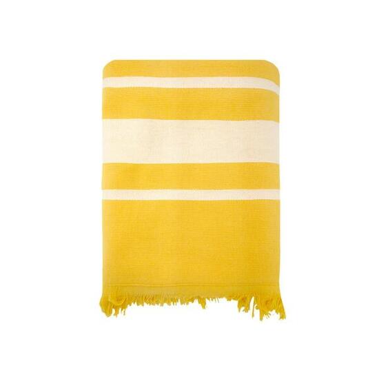 Fouta doublée éponge Jaune 90x170 340g/m² - Caraibes Tournesol