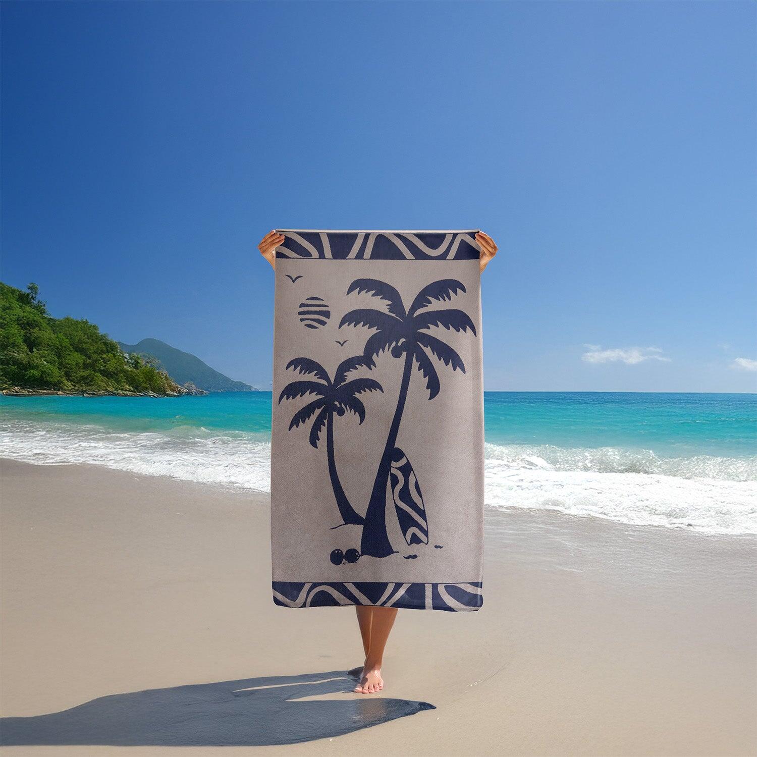 Telo mare in spugna velour Jacquard - Likoma - 90x170 cm - 400 g/m² 2/4
