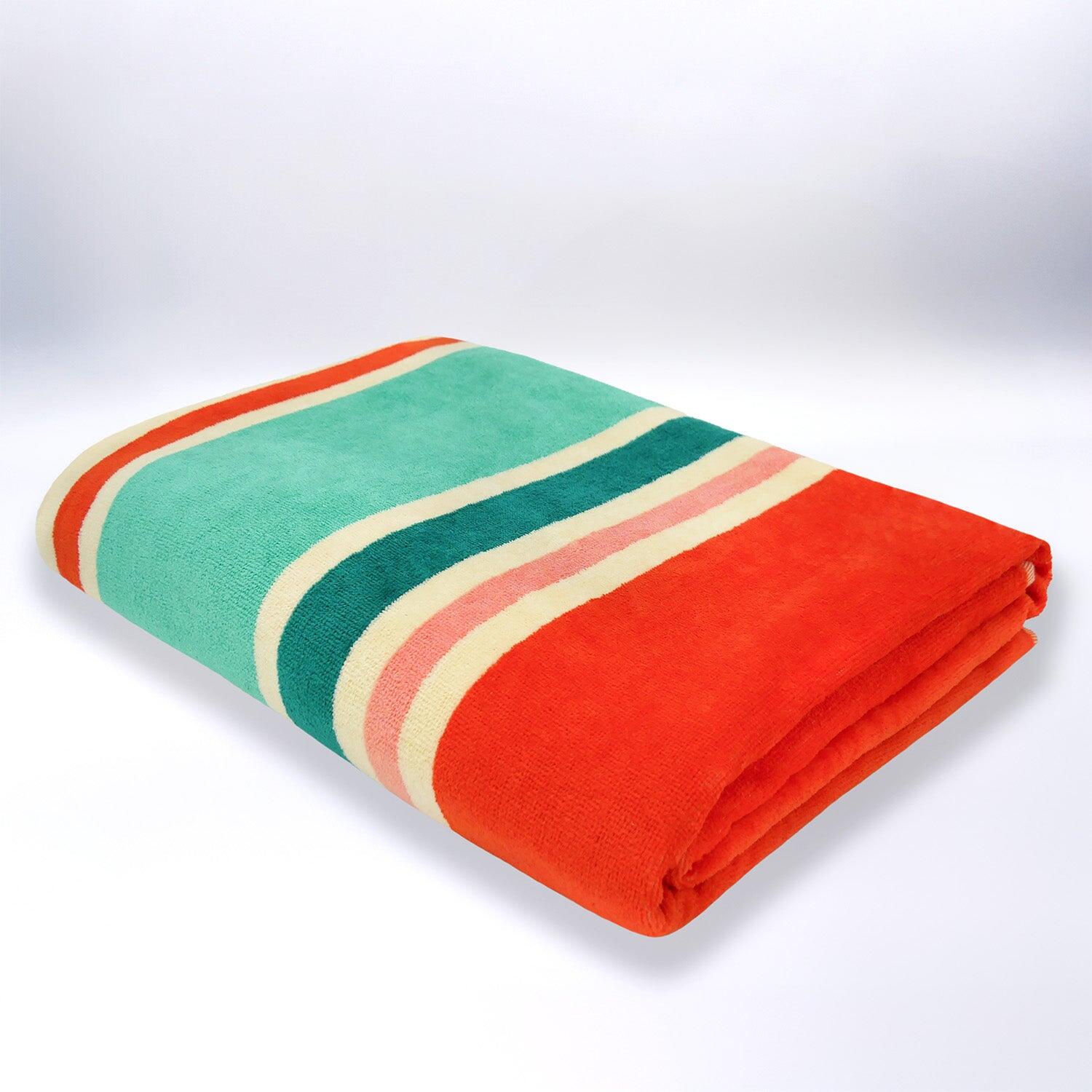 Serviette de plage XL éponge velours Jacquard - Malaga - 140x180cm - 400g/m² 3/4